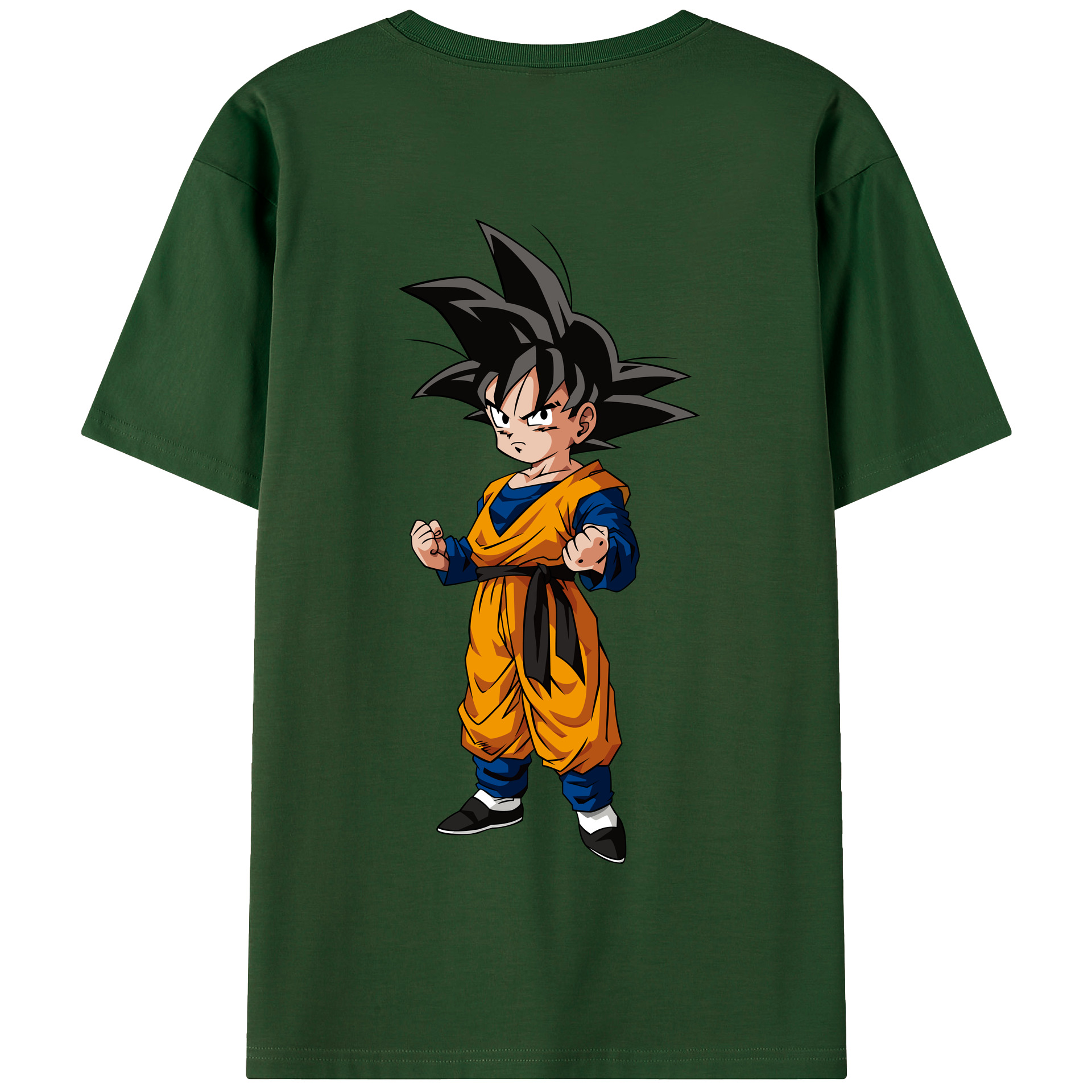 （画像用） ドラゴンボール 孫悟空（そん ごくう）Son Goku カカロット DRAGON BALL Kakarotto 綿100％半袖Tシャツ（背面プリント）